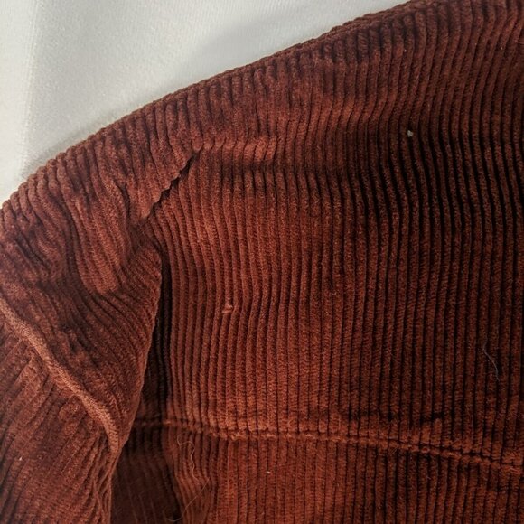 Aritzia Denim Forum Nina Orange Corduroy Button Jacket Shirt Long Sleeve 2 - Picture 9 of 13